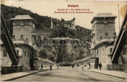 T2/T3 1911 Budapest I. Szent Gellért Szobor, Erzsébet Híd, Villamos (EB) - Zonder Classificatie