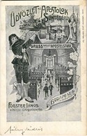 T2/T3 1911 Budapest V. Förster János Söntése Az Apostolokhoz, Söröző Reklámlapja. Kigyó Utca 6. (kis Szakadás / Small Te - Zonder Classificatie
