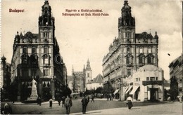 T2/T3 1910 Budapest V. Kígyó Tér, Klotild Paloták, Schaffer, Skriván Ferenc üzlete, Erzsébet Híd építés Közben (EK) - Unclassified