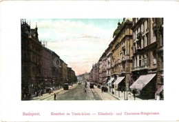 ** T1/T2 Budapest VI. Erzsébet és Teréz Körút, Royal Kávéház, Villamosok - Non Classés