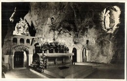 T2 1929 Budapest XI. Gellért-hegyi Lourdesi Barlang, Magyarok Nagyasszonya Sziklatemplom, Belső. Photo - Unclassified
