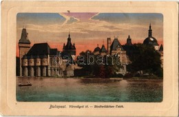 T3 1914 Budapest XIV. Városligeti Tó, Vajdahunyad Vár (ázott / Wet Damage) - Unclassified