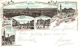 T2/T3 1898 Sopron, Oedenburg; Várkerület, Városház, Színház, Liszt Szobor, Városház Tér. Schwidernoch Károly Műintézete  - Unclassified