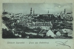 T2/T3 1899 Sopron, Oedenburg; Látkép Este. L. Kummert No. 61. (EK) - Unclassified