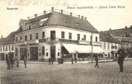 T2/T3 1923 Sopron, Grand Café Royal Kávéház, Fényképészeti Műterem. Blum Náthán és Fia Kiadása (EK) - Unclassified