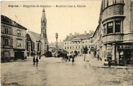 ** T2 Sopron, Megyeház és Templom, Szentháromság Szobor, Wanek üzlete. Kiadja Blum Náthán és Fia 8599. - Képeslapfüzetbő - Unclassified