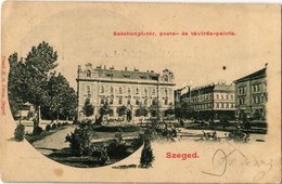 T2/T3 Szeged, Széchenyi Tér, Posta és Távirda Palota, Mayer Ferdinand és Fia Vaskereskedése, üzlet - Zonder Classificatie