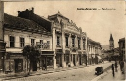 T2/T3 1917 Székesfehérvár, Nádor Utca, Koronafi Károly és Fia, Klein Ignác, Frankl Lipót üzlete, Kereskedelmi Bank (EK) - Non Classés