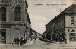 T2 1913 Szigetvár, Báró Biedermann Rezső Utca, Spitzer Benő és Oscsodál Gusztáv üzlete - Non Classés