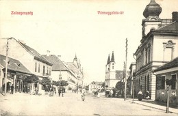 T2/T3 Zalaegerszeg, Vármegyeház Tér, Farkas J., Komlós M. üzletei. Tahy R. Utóda Kiadása (EK) - Non Classés