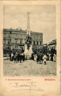 * T2/T3 1906 Arad, Szentháromság Szobor, 1848-49-es Forradalom és Szabadságharc Emlékmúzeuma, Színházi étterem. Kiadja K - Non Classificati