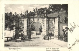 T2 Gyulafehérvár, Alba Iulia; Alsó Károly Kapu, Kiadja Schäser Ferencz / Castle Gate - Non Classés