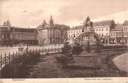 T2/T3 1906 Kolozsvár, Cluj; Mátyás Király Tér A Szoborral, Huba Károly üzlete, New York Szálloda, Gyógyszertár. Kiadja L - Unclassified