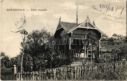 T2/T3 1909 Kovászi, Kovaszinc, Covasint;  Páris Nyaraló. Weisz Rudolf és Társa Kiadása / Villa (EK) - Non Classés