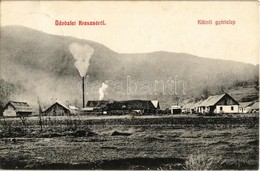 T2 1909 Kraszna, Bodzakraszna, Crasna; Kikirói Gyártelep, Fűrésztelep / Sawmill - Non Classés