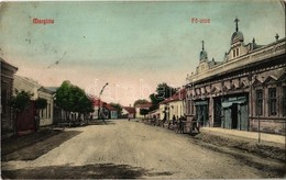 T2/T3 1910 Margitta, Marghita; Fő Utca, üzletek. Kiadja Pollák Lajos 196. / Main Street, Shops (EK) - Non Classés