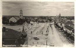 ** T1 Nagyszalonta, Salonta; Piac Tér, Református Templom, üzletek / Market Square, Church, Shops - Zonder Classificatie