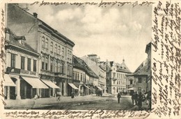* T2/T3 Nagyszeben, Hermannstadt, Sibiu; Heltauergasse / Utcakép, Friedrich Schwabe, Franz Zein üzletei / Street View, S - Sin Clasificación