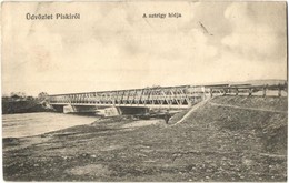 T2/T3 1912 Piski, Simeria; A Sztrigy Folyó Hídja. Kiadja Adler Arthur Fényirdája / Strei River Bridge, Riverbank (EK) - Sin Clasificación
