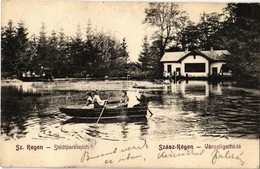 * T2 1906 Szászrégen, Reghin; Városligeti-tó, Csónakázók / Stadtparkteich / Park Pond, Boat - Unclassified