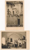 ** Törcsvár, Törzburg, Bran; Vár Belső / Castle Interior - 2 Régi Képeslap / 2 Pre-1945 Postcards - Unclassified