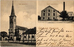 T2 1914 Deáki, Diakovce; Református Templom, Gőzmalom / Calvinist Church, Steam Mill - Zonder Classificatie