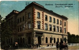 T2/T3 1927 Komárom, Komárno; Takarékpénztári épület, Gyógyszertár / Sporitelna / Savings Bank, Pharmacy (kopott Sarkak / - Zonder Classificatie