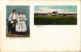 ** T4 Malacka, Malaczka, Malacky; Volkstracht, Totalansicht / Népviselet, Látkép. Wiesner A. Nr. 31a. / Slovak Folklore, - Unclassified