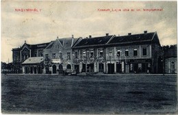 * T2/T3 1912 Nagymihály, Michalovce; Kossuth Lajos Utca, Izraelita Templom, Zsinagóga, Markovits Géza, és Bucsinszky Laj - Zonder Classificatie