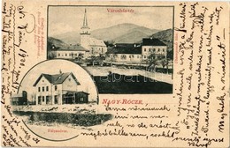 T2 1900 Nagyrőce, Gross-Rauschenbach, Velká Revúca; Városház Tér, Római Katolikus Templom, Pályaudvar, Vasútállomás Téle - Zonder Classificatie