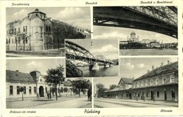 T2/T3 Párkány, Stúrovó; Járásbíróság, Dunahíd A Bazilikával, Rákóczi út, Szálloda, Vasútállomás / Court, Bridge, Basilic - Sin Clasificación