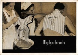 T2/T3 1937 Pöstyénfürdő, Kúpele Piestany; Myalgia Dorsalis Gyógykezelés Gamma-Kompressel (iszapkompressz). Reklámlap / H - Zonder Classificatie