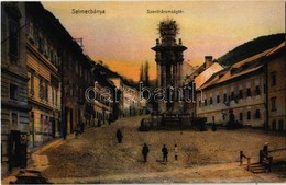 ** T1/T2 Selmecbánya, Schemnitz, Banská Stiavnica; Szentháromság Tér és Szobor, Nics Adolf Vendéglője, étterem, Bor és S - Unclassified