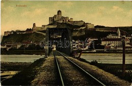T2/T3 1907 Trencsén, Trencín; Vár, Vasúti Híd. Kiadja Gansel Lipót / Trenciansky Hrad / Castle, Railway Bridge (EK) - Sin Clasificación