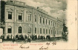 T2/T3 1899 Ungvár, Uzshorod, Uzhorod;  Pénzügyi Palota. Lévai Mór Kiadása / Palace Of Finance, Financial Palace (apró Sz - Non Classés