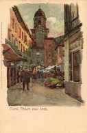 ** T1 Fiume, Rijeka; Piazza Dell' Erbe / Fruit Market. Kuenstlerpostkarte No. 1137 Von Ottmar Zieher, Litho S: Raoul Fra - Sin Clasificación