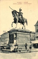 T2/T3 Zágráb, Agram, Zagreb; Jelacicev Spomenik / Jelasics Emlékmű, Szobor. W. L. Bp. 1589. / Statue (EK) - Non Classés