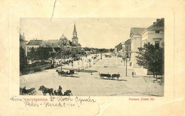 T4 1917 Nagykikinda, Kikinda; Ferenc József Tér, Piac, Lovaskocsik. W. L. Bp. 2129. / Square, Market, Horse-drawn Carria - Unclassified