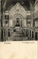 * T4 Szabadka, Subotica; A Zsinagóga Belseje. Kiadja Erdélyi D. és Társa / Synagogue Interior (apró Lyukak / Pinholes) - Non Classés