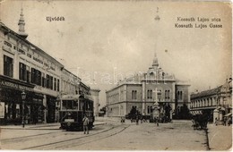 T2/T3 1918 Újvidék, Novi Sad; Kossuth Lajos Utca, 22-es Villamos, Szerb Takarékpénztár, Amerikai Nagybazár, Görög Keleti - Ohne Zuordnung