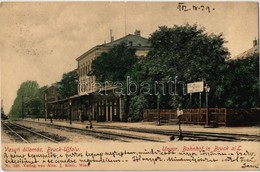 T2/T3 1902 Királyhida, Bruckújfalu, Bruck-Újfalu, Bruckneudorf; Bahnhof / Vasútállomás. Verlag Von Alex J. Nr. 548. / Ra - Sin Clasificación