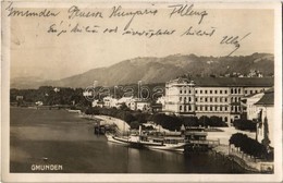 T2 1925 Gmunden, Landungsstelle U. Esplanade / Dock, Esplanade, Steamship - Ohne Zuordnung