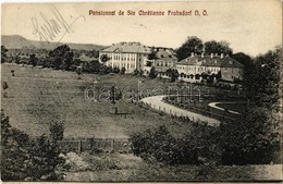 T2/T3 1913 Lanzenkirchen, Pensionnat De Ste Chrétienne, Schloss Frohsdorf / Castle (crease) - Ohne Zuordnung