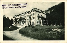 * T2 Mondsee, Salzkammergut, Waldhotel Kreuzstein  / Hotel + 'Hotel Und Gutsverwaltung Krezustein Am Mondsee' Cancellati - Ohne Zuordnung