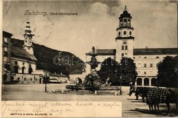 T2 1903 Salzburg, Residenzplatz / Square, Fountain - Non Classés