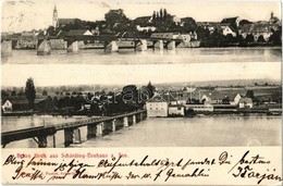 T2/T3 1902 Schärding, Schärding-Neuhaus Am Inn; General View, Bridge. Verlag J. Pustet - Ohne Zuordnung