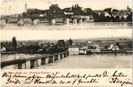 T2/T3 1902 Schärding, Schärding-Neuhaus Am Inn; General View, Bridge. Verlag J. Pustet - Non Classés