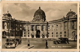 T2/T3 1948 Vienna, Wien, Bécs I. Burg Michaelertor / Palace Gate, Automobiles + 'Österreichische Zensurstelle' Cancellat - Non Classés