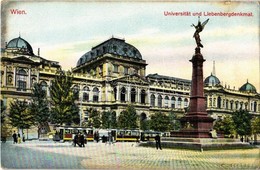 ** T2/T3 Vienna, Wien, Bécs I. Universitat Und Liebenbergdenkmal / University, Monument, Tram (Rb) - Ohne Zuordnung