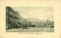 T2/T3 1925 Jeseník, Freiwaldau (Ost. Schlesien); Ringplatz / Square With A. Blazen's Shop And Guest House. W.L. Bp. 3318 - Ohne Zuordnung